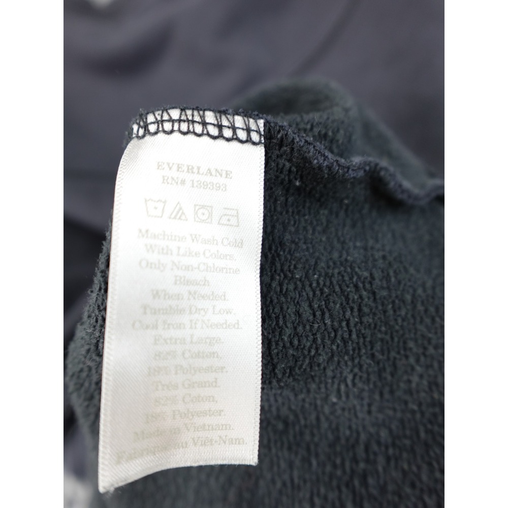 Everlane Crewneck Sweatshirt Mens L Black Classic V-Stitch Pullover Relaxed Fit - Picture 13 of 14
